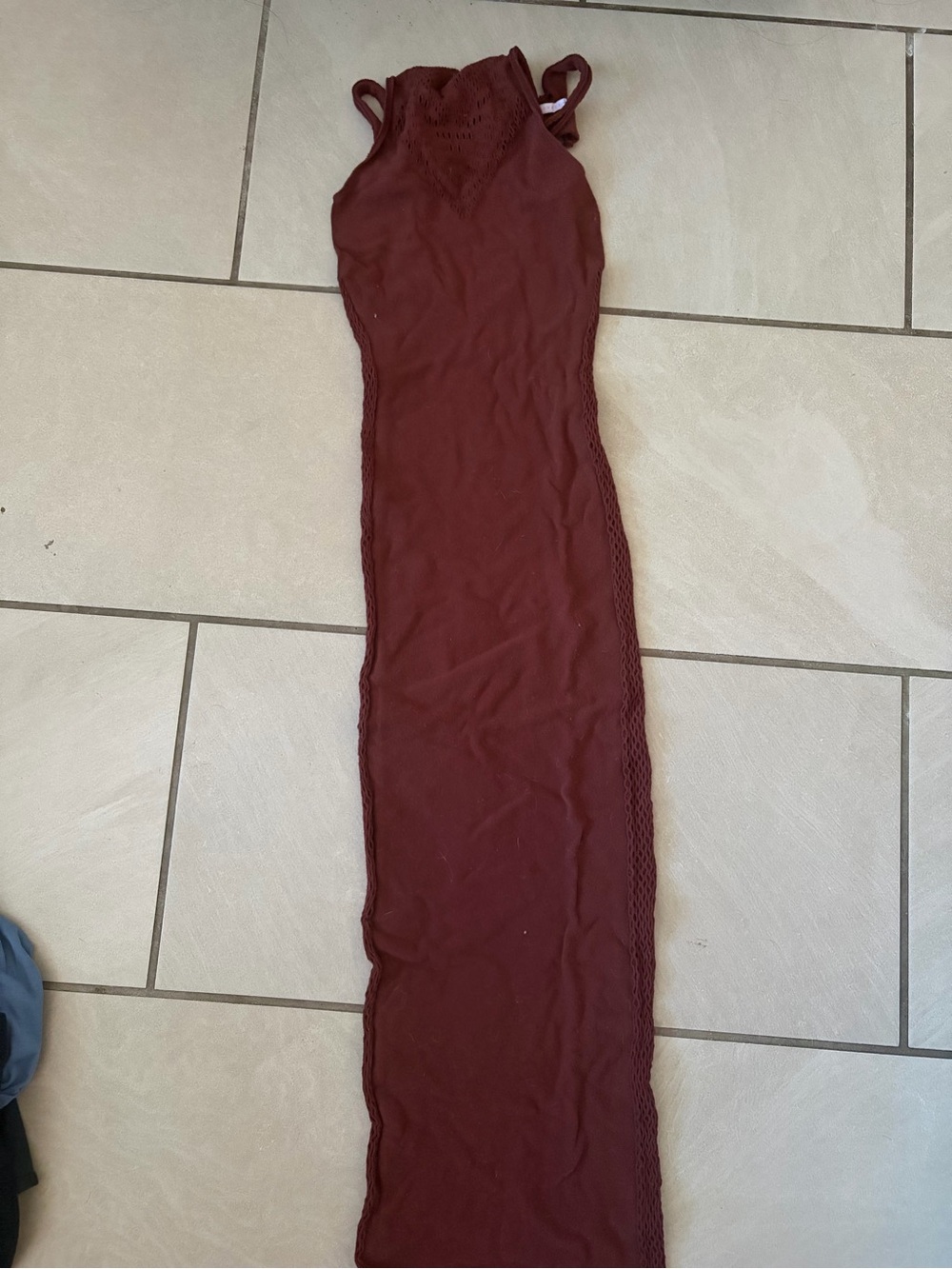 Savage X fenty Sleeveless Brown Maxi Dress